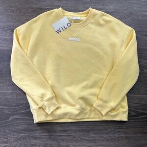 Wilo Wellness Club Crew Sweatshirt - Size M Butter Yellow (tags removed)